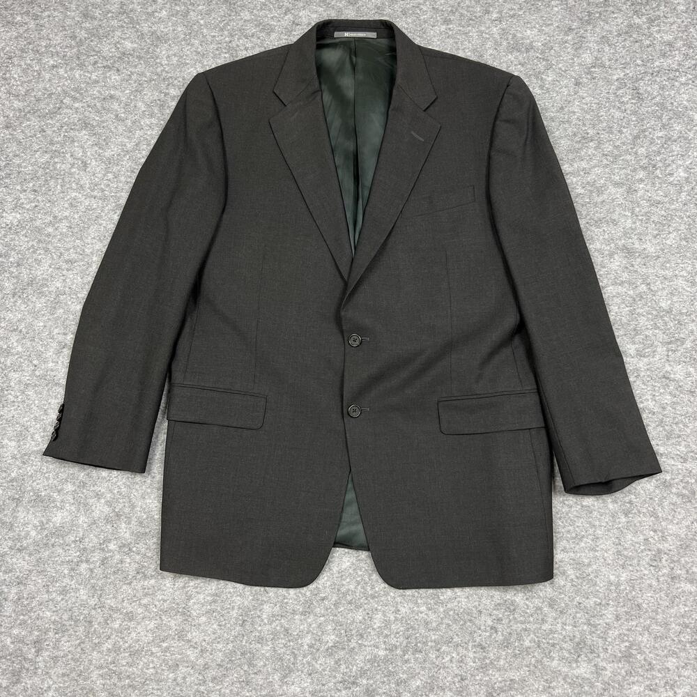 Hickey Freeman Suit Jacket Mens 44 Gray Wool Classic Single Breasted Union USA